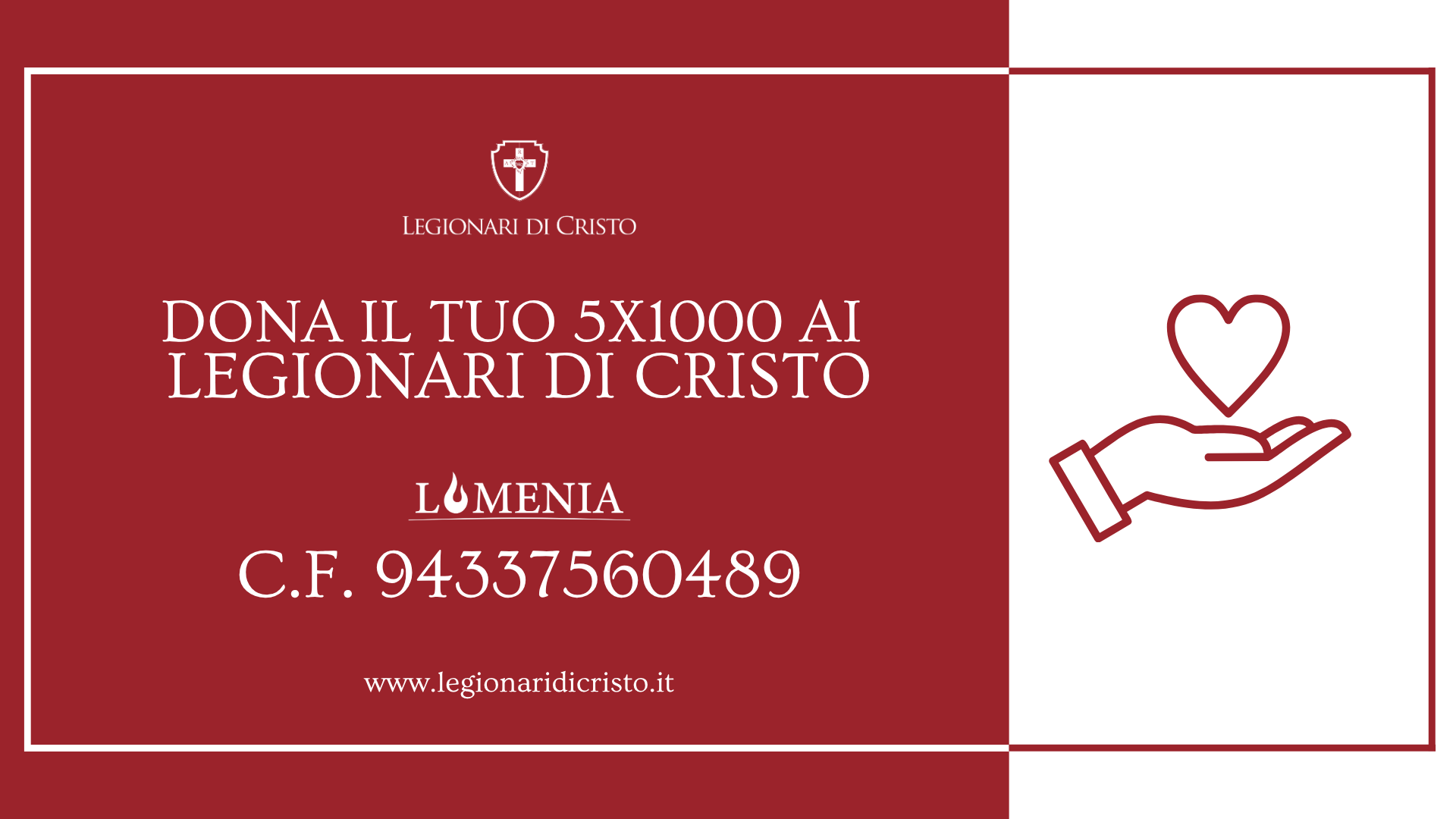 Sostenere la missione: Il tuo 5x1000 ai Legionari di Cristo in Italia