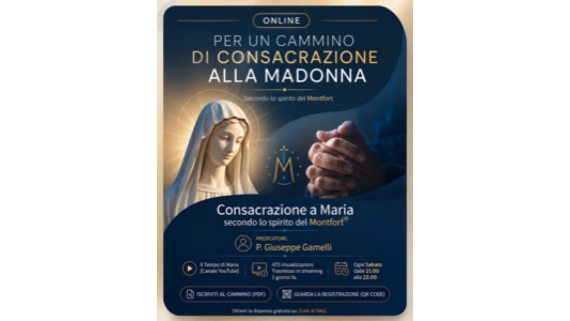 Consacrazione a Maria Oltre 500 partecipanti al percorso online di consacrazione alla Madonna